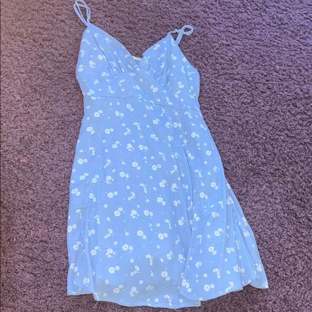 LA HEARTS ABOVE THE KNEE BLUE MINI DRESS